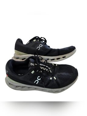 On Cloud Cloudsurfer Shoes Mens SZ 10.5 Black Running Sneakers CloudTec Athletic